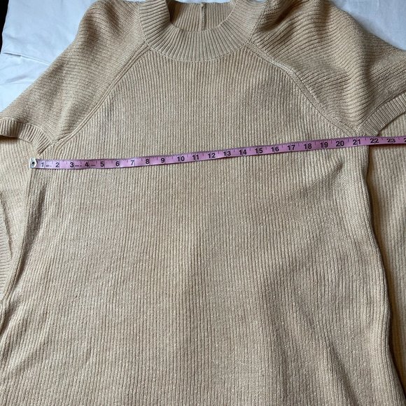 Lane Bryant Women's Poncho Knit Cape Sweater‎ Beige No Sleeves Sz 14/20 - Picture 4 of 6